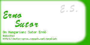 erno sutor business card